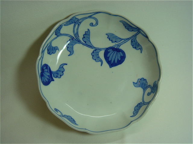 明治～大正期　染付柘榴図膾皿[AJ0884]