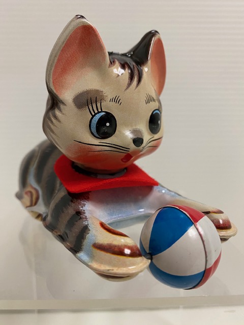 箱付☆石塚製作所☆ブリキ☆ネコ☆昭和レトロ☆ねこ☆ゼンマイ