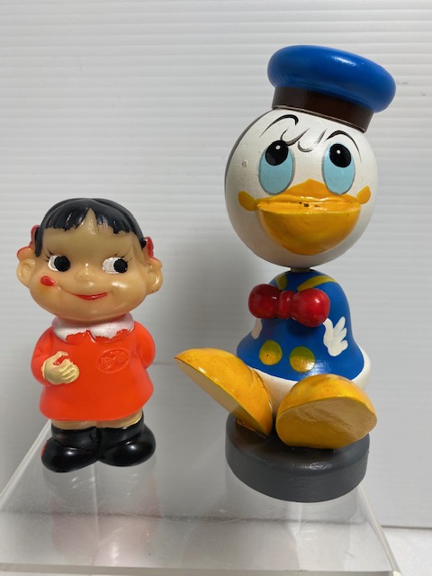 ドナルドダック☆木製☆こけし☆人形 １３．３ｃｍ １１５ｇ 現状 詳細不明 【AT1287】