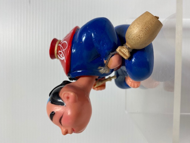 小原庄助さん☆首ふり☆ソフビ人形 7．2cm 当時物 会津磐梯山