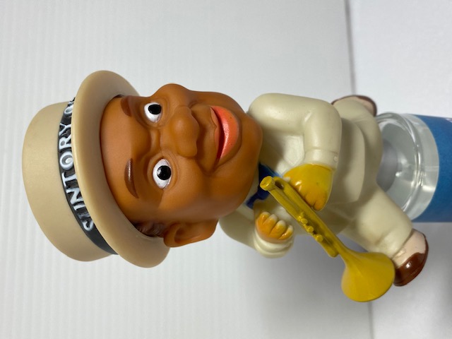 サントリー☆サッチモ☆ルイ・アームストロング☆ソフビ人形 １２．５ｃｍ 当時物 企業物 非売品 現状 【AT1406】