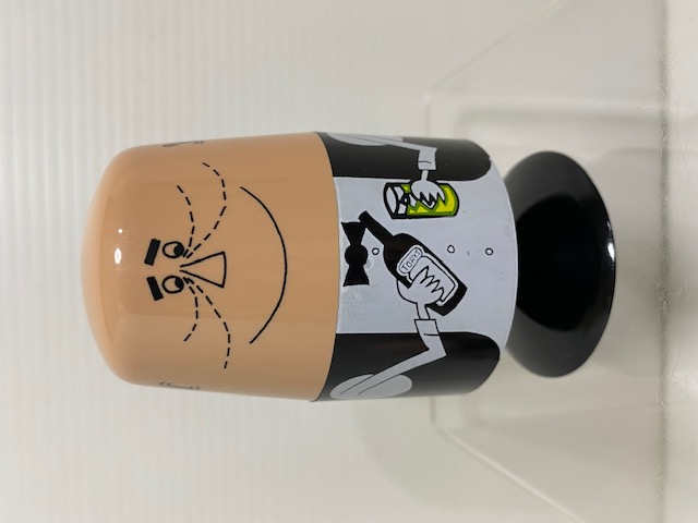 山崎ミニチュアボトル (+オマケ)アンクルトリス人形とピンバッジ