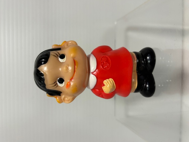 不二家☆ペコちゃん☆ソフビ人形 ９．０ｃｍ 当時物 企業物 非売品 現状【AT2417】