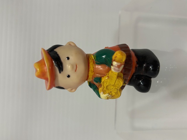 コロンビアレコード☆コロンビア坊や☆コロちゃん☆小林旭？ ソフビ人形 ７．０ｃｍ 当時物 企業物 非売品 現状【AT2477】