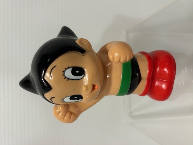 ユニバーサル証券☆鉄腕アトム☆ソフビ人形☆貯金箱 １１．３ｃｍ 当時物 企業物 非売品 現状【AT2564】