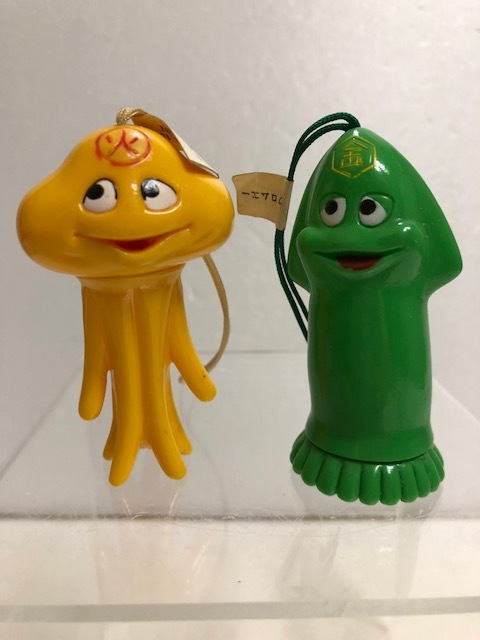 ２体セット☆フロムエー キャラクター ソフビ人形 ６．８ｃｍ 当時物 企業物 非売品 現状 【AT354】