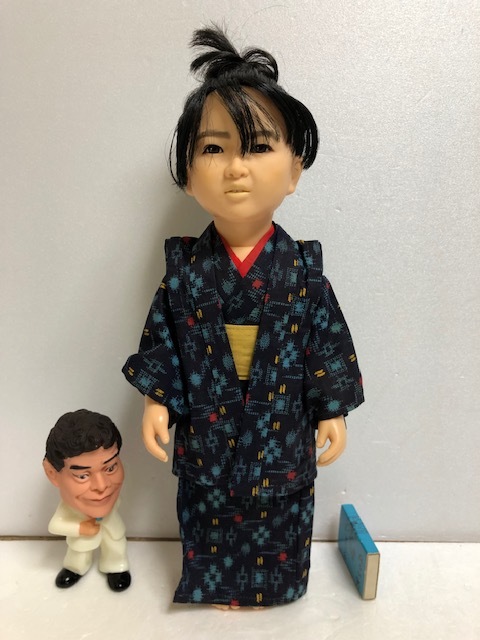 大型☆おしん☆昭和レトロ ソフビ人形 ３３．５ｃｍ ２７０ｇ 当時物 NHK連続テレビ小説 現状 詳細不明 【AT452】
