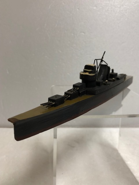 大型☆昭和１２年当時☆江崎グリコ 軍艦模型 巡洋艦 熊野 木製 の写真のみ 【AT480】