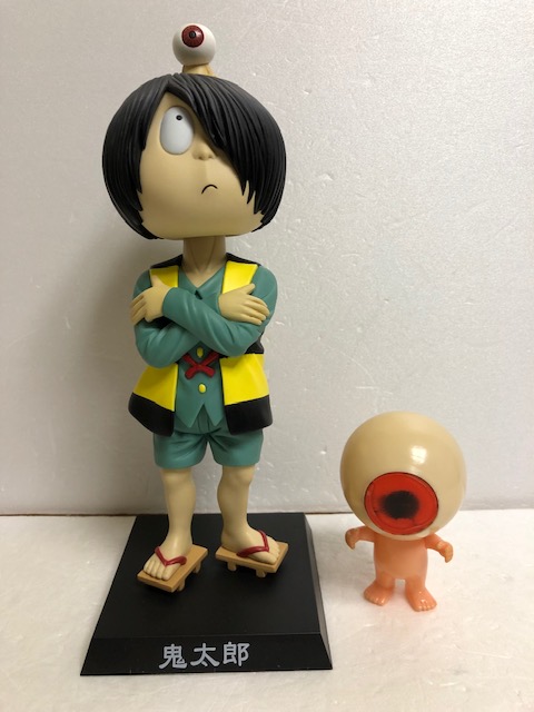 ゲゲゲの鬼太郎 首ふり ソフビ人形 大 ２７．８ｃｍ ２９０ｇ 版権有 アニメ 現状 【AT685】