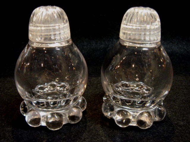 クリアーグラス　アメリカ　キャンドルウィッグのソルト&ペッパー入れ【AWG0027】