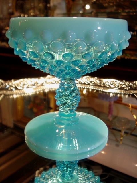 アーリーフェントン　ホブネイル　ブルーオパールセント　シャーベットグラス　【AW0417】