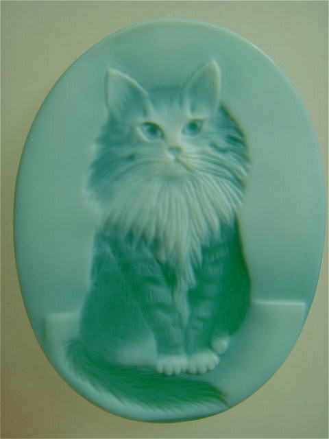 レア！ネコ　メノウカメオ　ブルーが綺麗♪ルース　【JU0074】