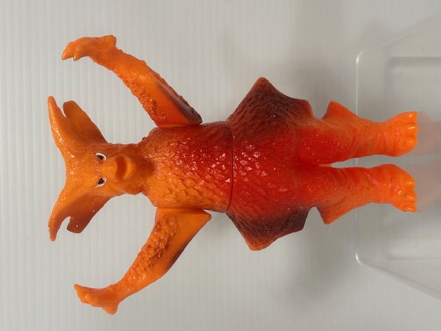 1978年☆ポピー☆ギエロン星獣（足型あり）☆キングザウルスシリーズ☆ソフビ人形 １６．０ｃｍ 当時物 ウルトラ怪獣 JAPAN 版権有 現状【RT0011】
