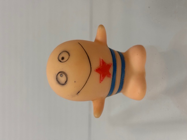 バンダイ☆1985年☆ドロンパ☆オバケのＱ太郎☆ソフビ人形 ４．５ｃｍ 昭和レトロ 放映当時物 アニメ 現状　【RT0024】