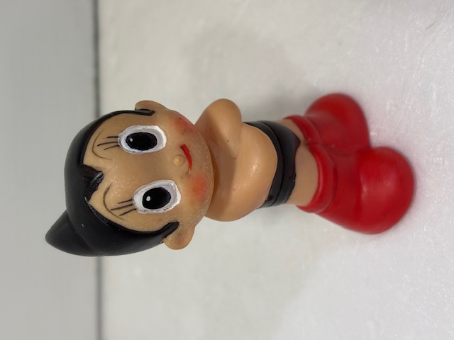 1964年☆浅草玩具☆鉄腕アトム☆昭和レトロ☆ソフビ人形 ９．５ｃｍ 初期放映当時物 アニメ 現状【RT0028】