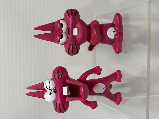 ２体セット☆ニャロメ☆もーれつア太郎☆ソフビ人形 ９．８ｃｍ 版権有 フジオプロ アニメ 現状【RT0056】　