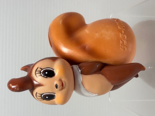 昭和レトロ☆サンヨー☆月販ストアー☆リス☆ソフビ人形☆貯金箱 １２．５ｃｍ 当時物 手塚治虫 企業物 非売品 現状【RT0147】