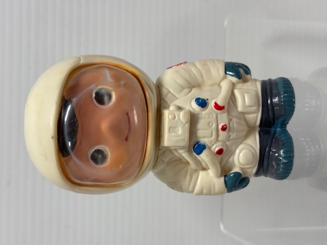 富士銀行☆ボクちゃん☆宇宙服☆ソフビ人形☆貯金箱 ９．５ｃｍ 当時物 企業物 非売品 現状【RT0176】