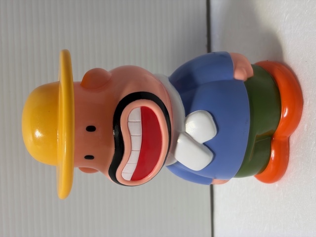 明治製菓☆カールおじさん☆ソフビ人形☆貯金箱 １５．６ｃｍ 当時物 企業物 非売品 現状 【RT0218】