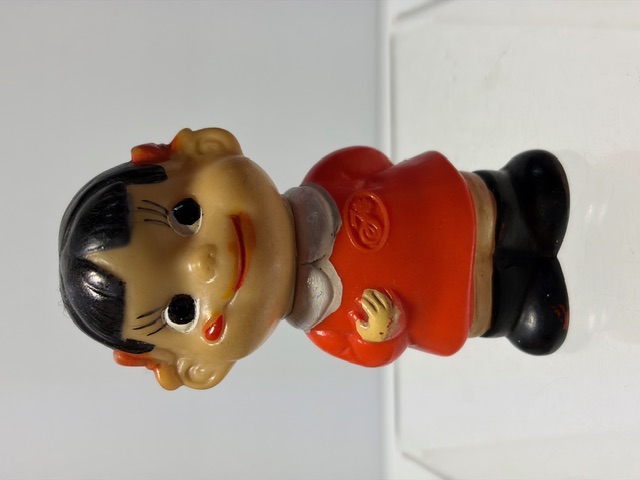 不二家☆ペコちゃん☆ソフビ人形 ９．０ｃｍ 当時物 企業物 非売品 現状【RT0233】