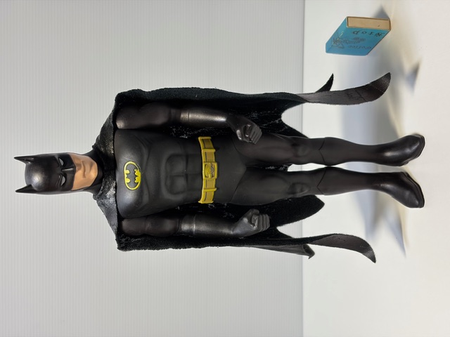 大きい☆バットマン☆マント付☆ソフビ人形 ２８．５ｃｍ 当時物 版権有 1989 現状 【RT0252】　