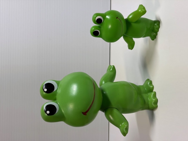 ２体セット☆大きい☆コルゲンコーワ☆ケロちゃん☆ソフビ人形 １６．２ｃｍ 当時物 企業物 非売品 現状【RT0307】