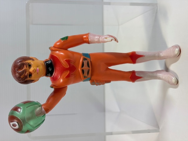 1973年☆ポピー☆マスク付☆ゼロテスター☆吹雪シン☆ソフビ人形 １３．５ｃｍ テスター１号 当時物 版権有 アニメ 現状【RT0349】