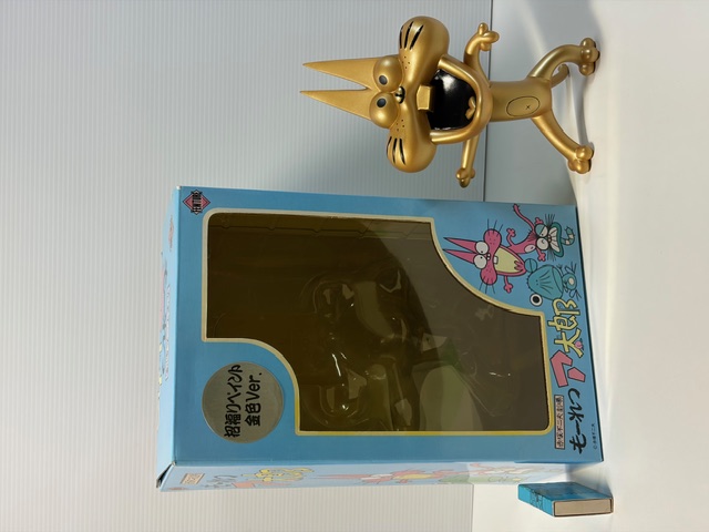 箱付☆ゴールド！☆ニャロメ☆もーれつア太郎 ソフビ人形 １９．０ｃｍ 版権有 赤塚不二夫 アニメ 現状 【RT0356】　
