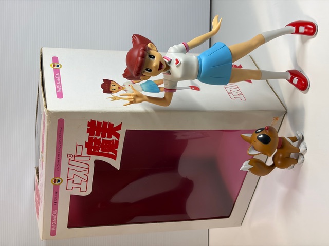 大きい☆箱付☆エスパー魔美☆佐倉魔美とコンポコ☆ソフビ人形 ２１．０ｃｍ メディコムトーイ 版権有 アニメ 現状【RT0390】