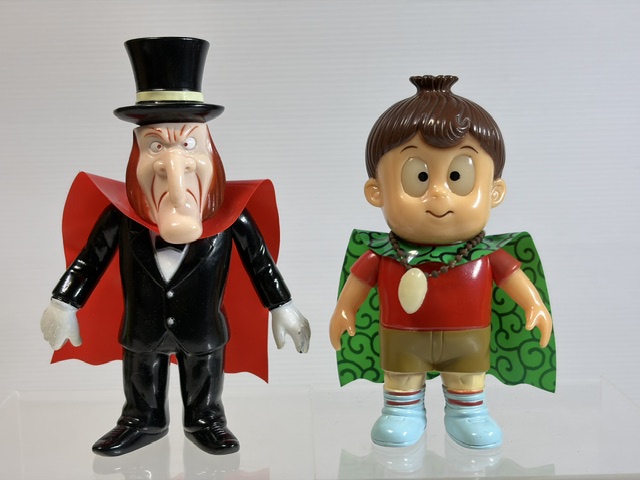 ２体セット☆1989年☆バンダイ☆悪魔くん・メフィスト老☆ソフビ人形 １３．５ｃｍ 当時物 アニメ JAPAN 現状【RT0423】