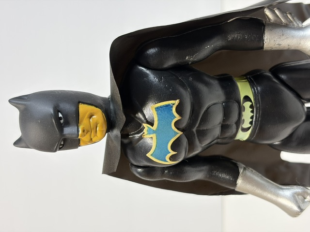大きい☆バットマン☆マント付☆人形☆顔ソフビ ２５．８ｃｍ 当時物 現状 詳細不明【RT0490】　