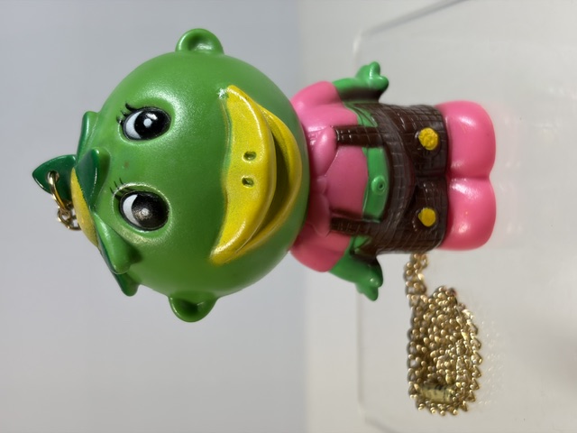 チェーン付☆昭和レトロ☆カータン☆ピンポンパン☆ソフビ人形☆貯金箱 ９．８ｃｍ 当時物 版権有 現状 【RT0510】