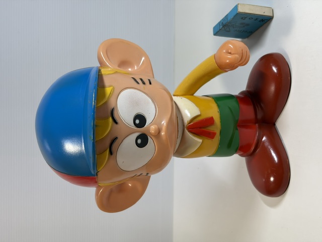 大型☆1985年☆ポピー☆怪物くん☆ソフビ人形☆貯金箱 ２２．０ｃｍ 当時物 藤子・F・不二雄 アニメ 版権有 現状 【RT0511】