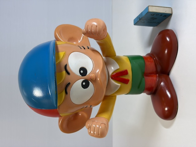 大型☆1985年☆ポピー☆怪物くん☆ソフビ人形☆貯金箱 高さ２２．０ｃｍ 当時物 藤子・F・不二雄 アニメ 版権有 現状 【RT0514】