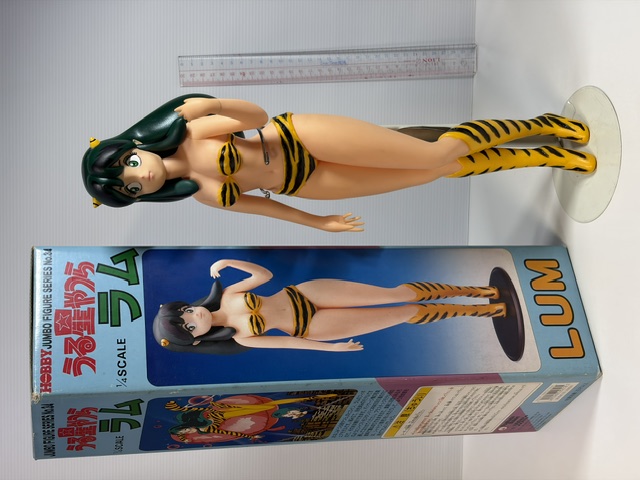 箱付☆特大☆ツクダ☆うる星やつら☆ラムちゃん☆ソフビ人形 高さ ４０．５ｃｍ ２９０ｇ 当時物 版権有 現状 【RT0516】
