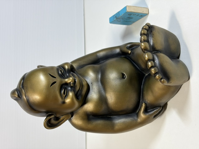 ビリケン像☆BILLKEN☆合金☆人形 １９．０ｃｍ 約２．５ｋｇ 大阪 通天閣 幸福の神様 現状【RT0521】　