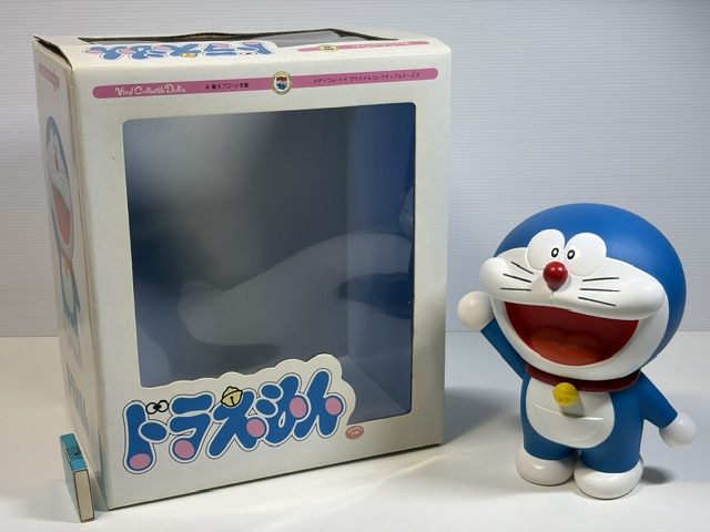 大きい！☆ドラえもん☆箱付☆ソフビ人形 １７．４ｃｍ メディコムトーイ 版権有 アニメ 現状【RT0560】