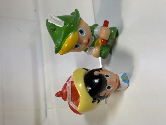 ２体セット☆リボンの騎士☆サファイア・チンク☆ソフビ人形 ５．０ｃｍ 当時物 版権有 虫プロ 現状 【RT0578】