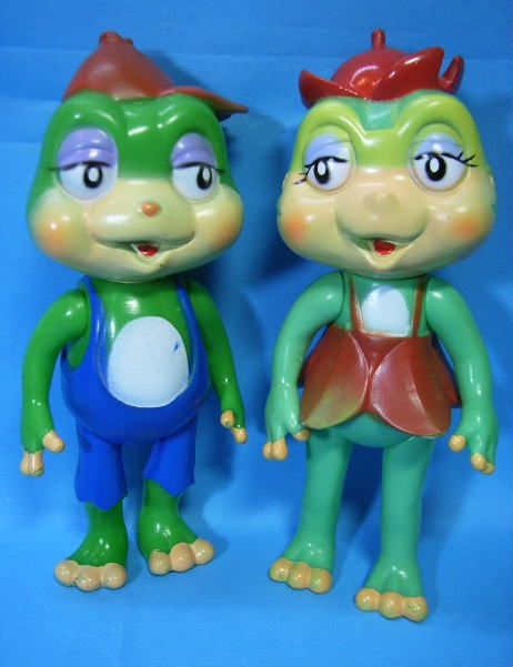 2体セット☆かわいい！ケロッコデメタン＆ラナタン ソフビ人形 アニメ 