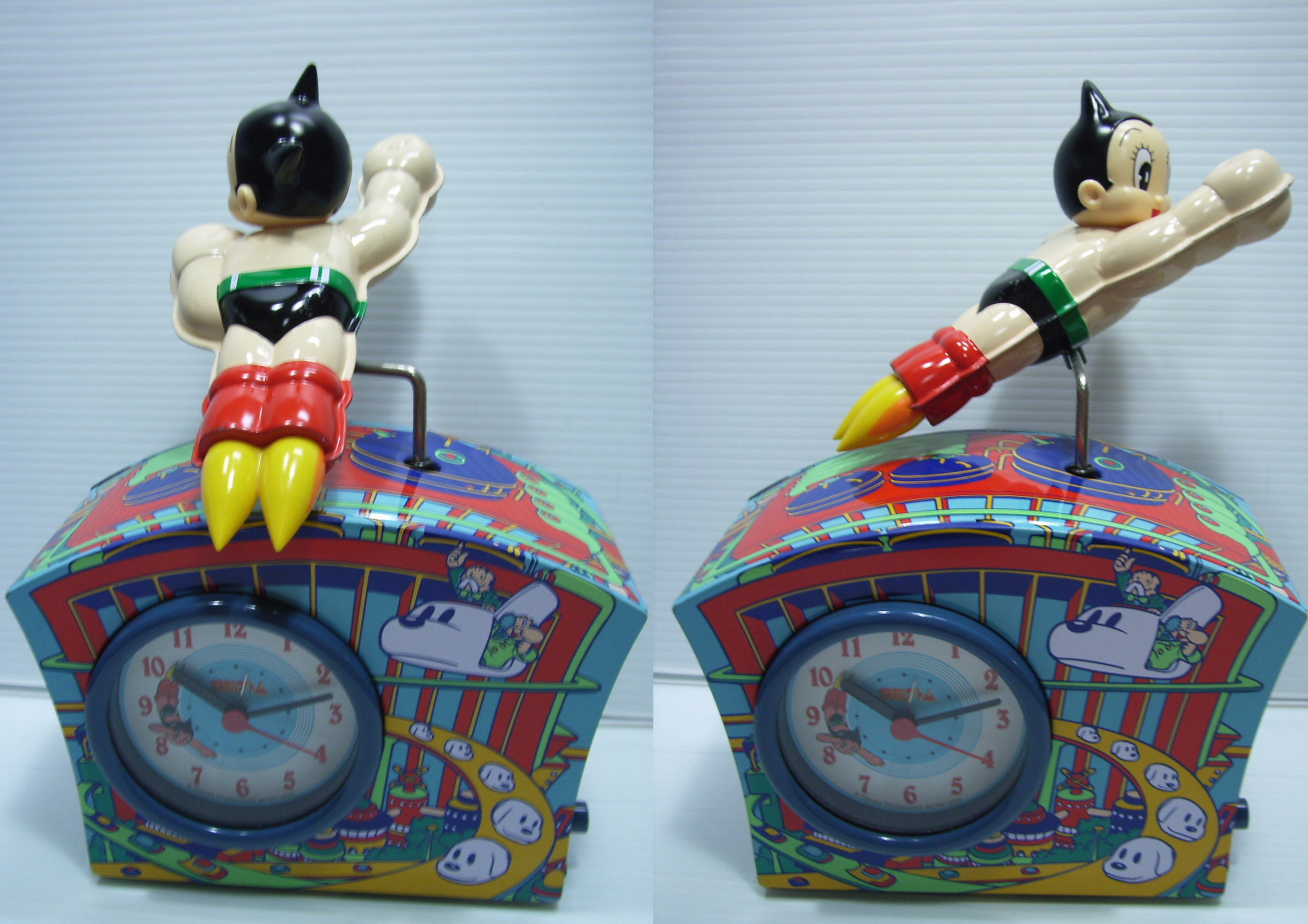 箱入☆鉄腕アトム ブリキ製 置時計 限定品(○○○○/5000) 横 １７．０ｃｍ ６８０ｇ 動作確認済 現状 【TO2923】