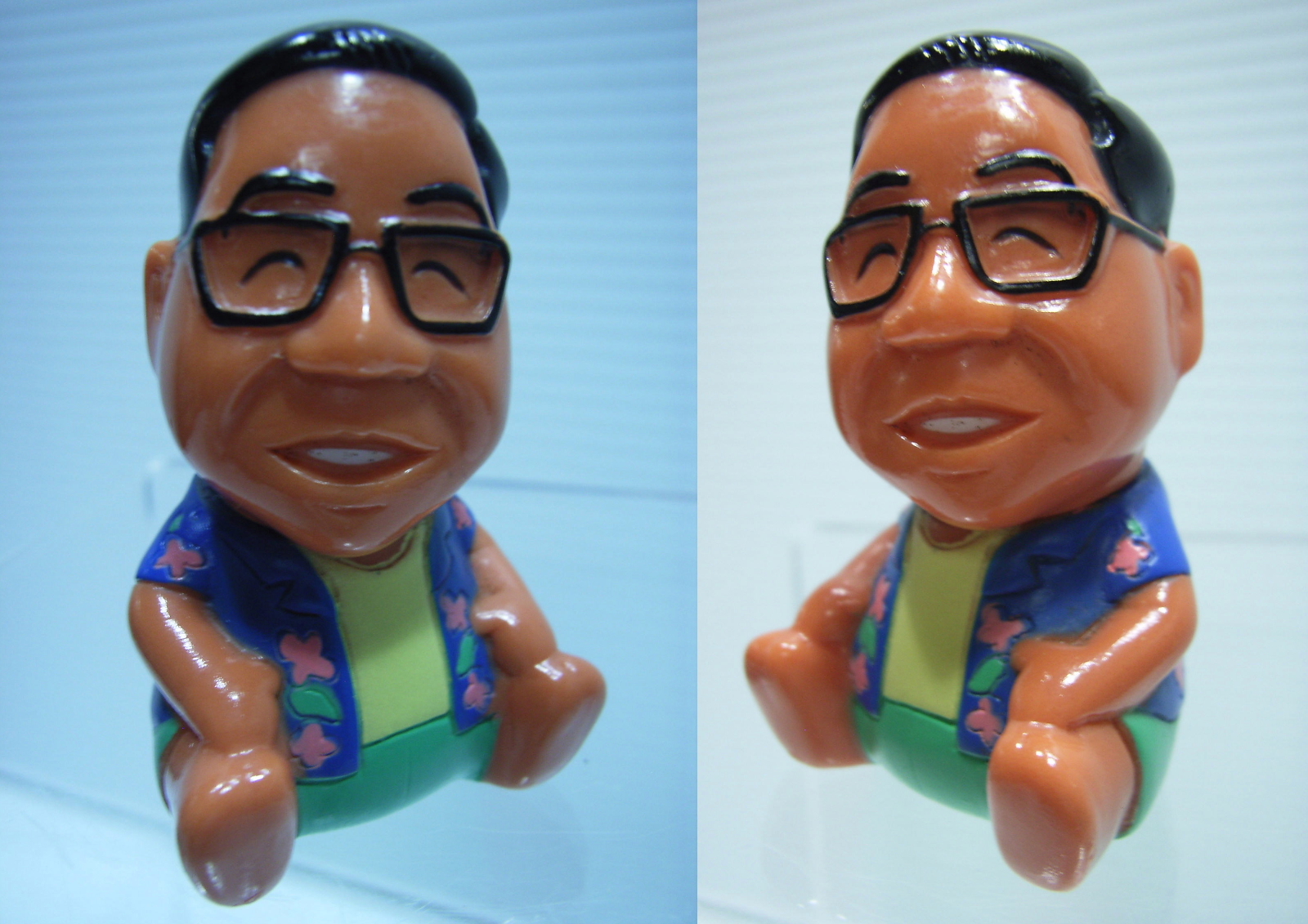 大橋巨泉 ソフビ人形 高さ ５ ３ｃｍ キーホルダー付 版権有 司会者 芸能人