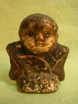 珍品☆福助さん 原型 土人形 7．3cm 江戸初期 当時物 JAPAN 現状