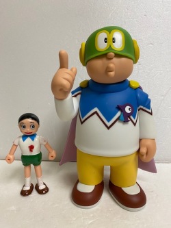 ポピーソフビ無版権 パーマン+パー子未開封替え用マント付き27cm
