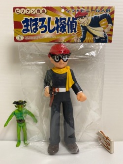 大きい☆袋・タグ付ビリケン☆まぼろし探偵☆ソフビ人形 29．8cm