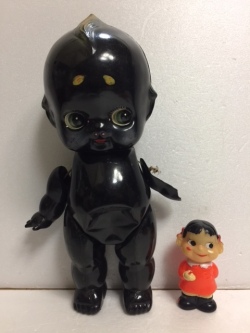 ☆希少☆中嶋製 ブラック キューピー セルロイド 人形 大 29．0 