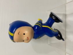 貴重☆三井信託銀行☆スピードスケート☆ソフビ人形☆貯金箱 11．8cm