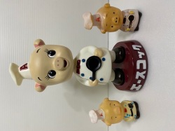 大型☆復刻版☆カウンター用☆エースコック☆ブタさん 首ふり ソフビ人形 大型☆復刻版☆カウンター用☆エースコック☆ブタさん 首ふり ソフビ人形