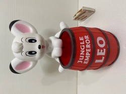 シオノギ製薬☆アイミクス☆ジャングル大帝 レオ☆鉛筆立て☆ソフビ人形 ２０．５ｃｍ 企業物 非売品 現状【AT1775】