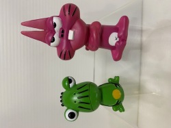 ２体セット☆ニャロメ・べし☆もーれつア太郎☆ソフビ人形 ９．１ｃｍ 版権有 フジオプロ アニメ 現状【AT2019】　