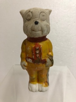 戦前・戦後☆のらくろ 上等兵 陶器製 人形 ９．５ｃｍ ４０ｇ 当時物 ＪＡＰＡＮ製 現状 詳細不明 田河水泡  【AT228】